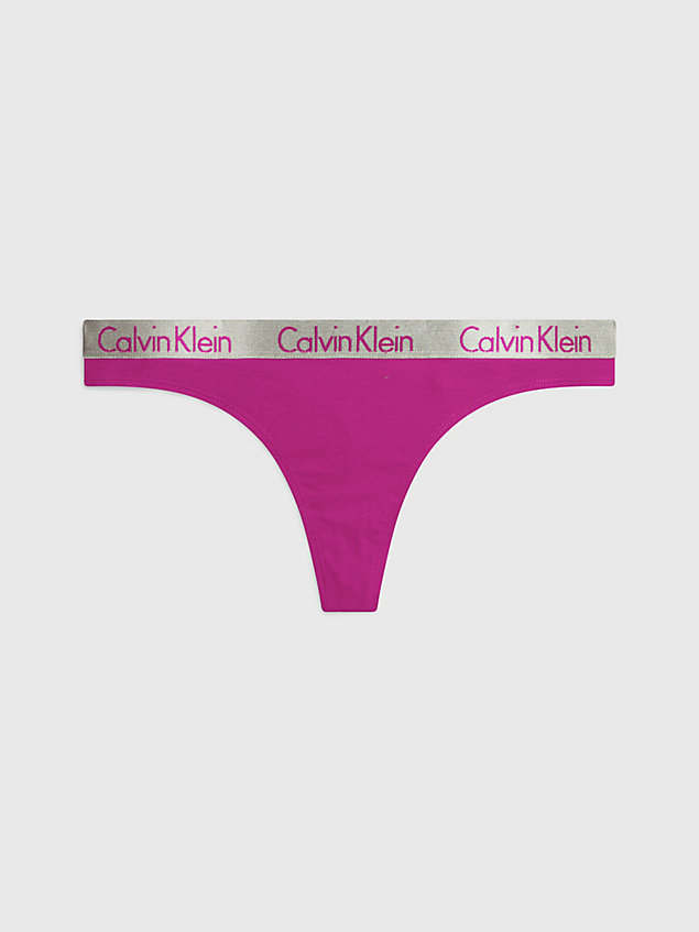 purple thong - radiant cotton for women calvin klein