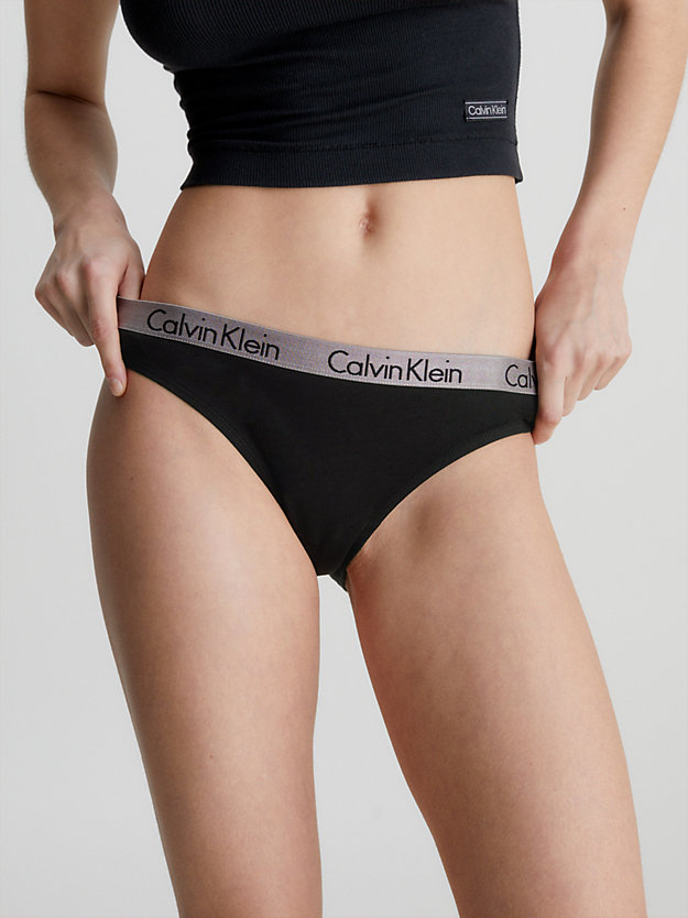BLACK Bikini Brief - Radiant Cotton for women CALVIN KLEIN