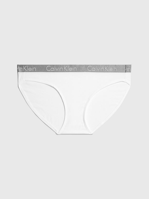 WHITE Bikini Brief - Radiant Cotton for women CALVIN KLEIN