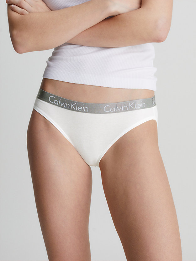 white bikini briefs - radiant cotton for women calvin klein