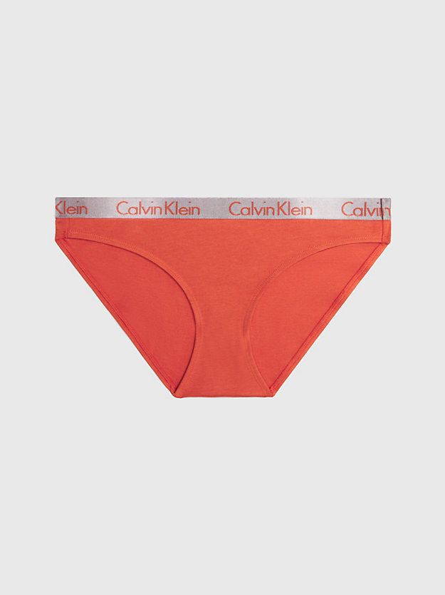 mecca orange bikini briefs - radiant cotton for women calvin klein