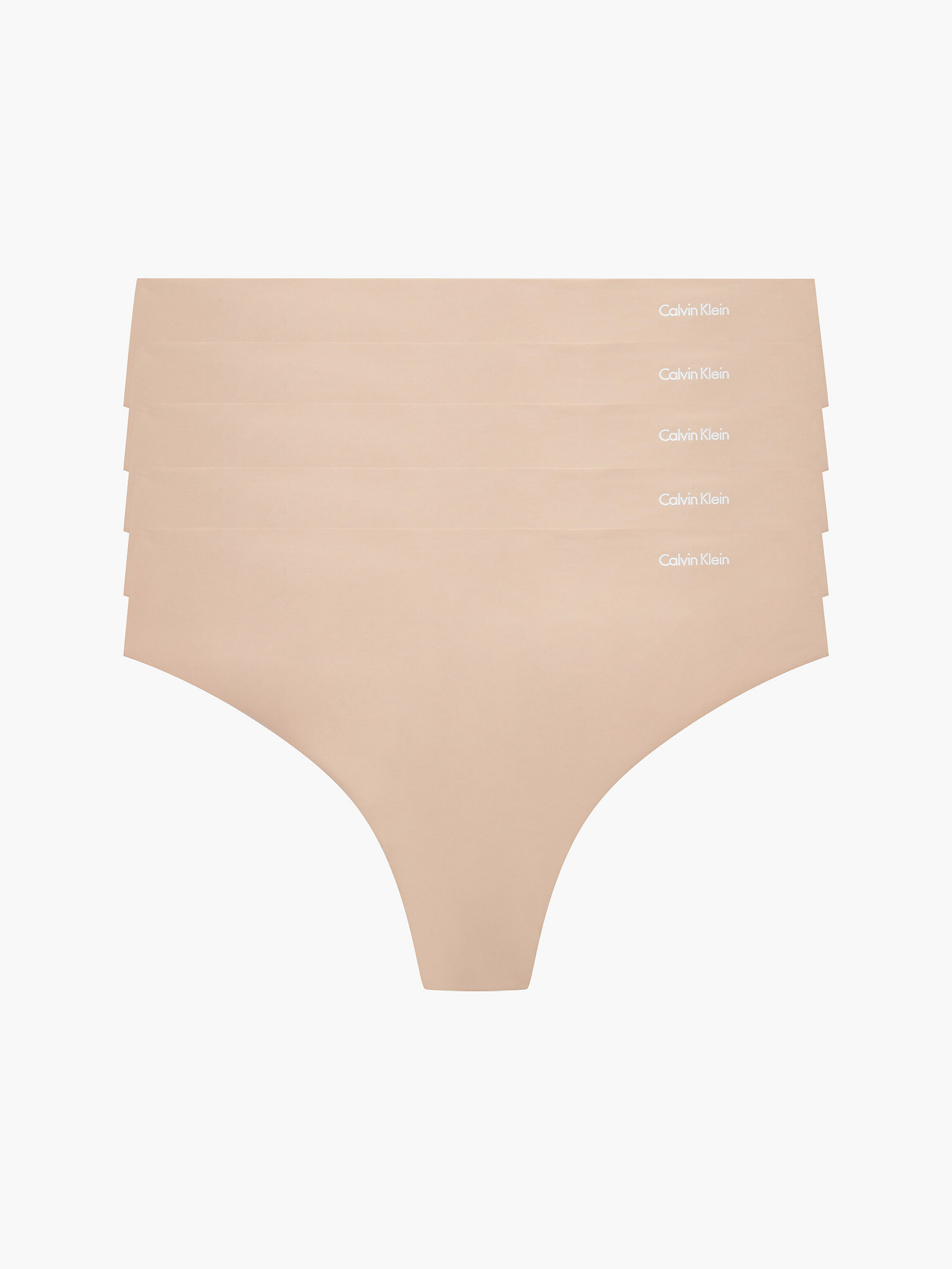 Light Caramel 5 Pack Thongs - Invisibles undefined women Calvin Klein
