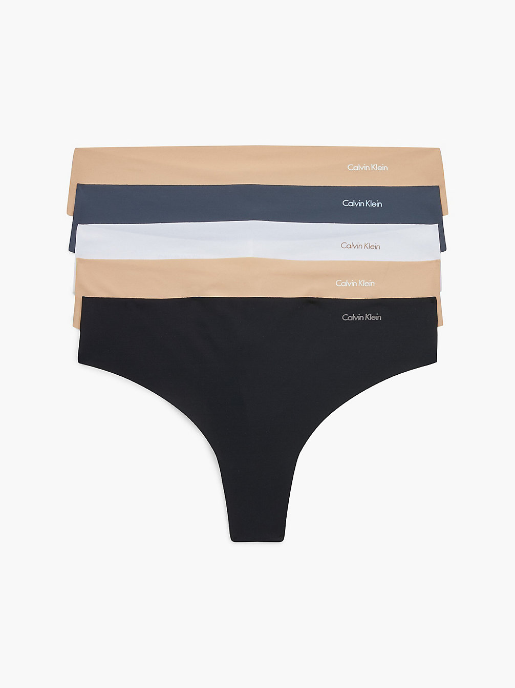 B/S/W/LC/LC 5 Pack Thongs - Invisibles undefined women Calvin Klein