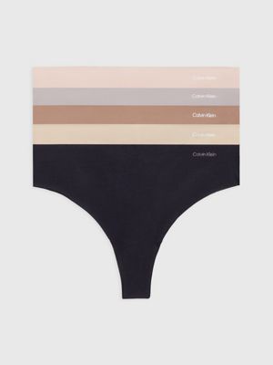 Calvin Klein Invisible 5-Pack Thong Underwear QD3556 - Macy's