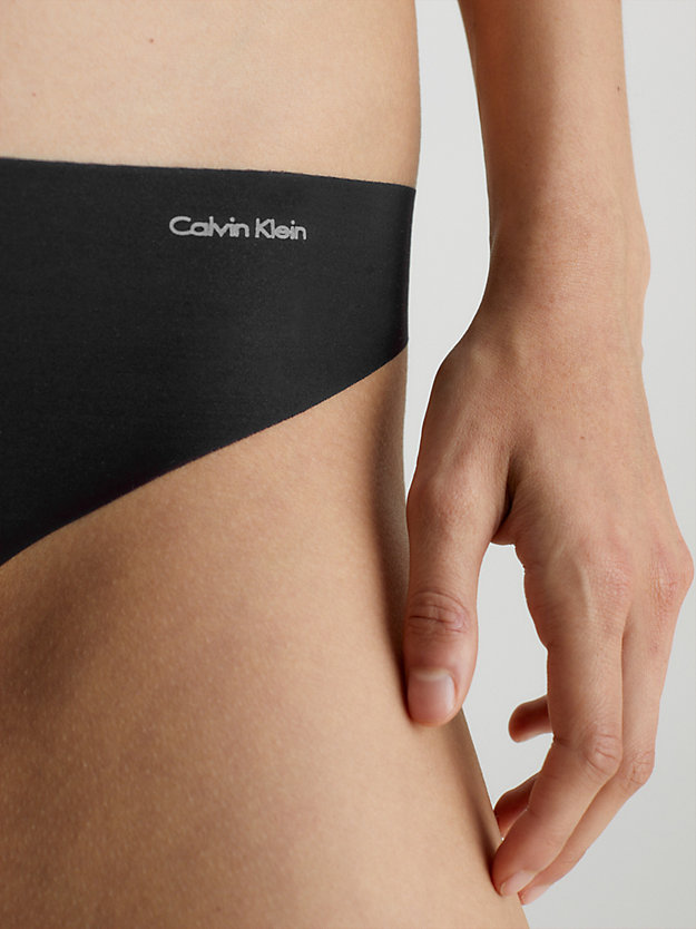 blackk 5 pack thongs - invisibles for women calvin klein