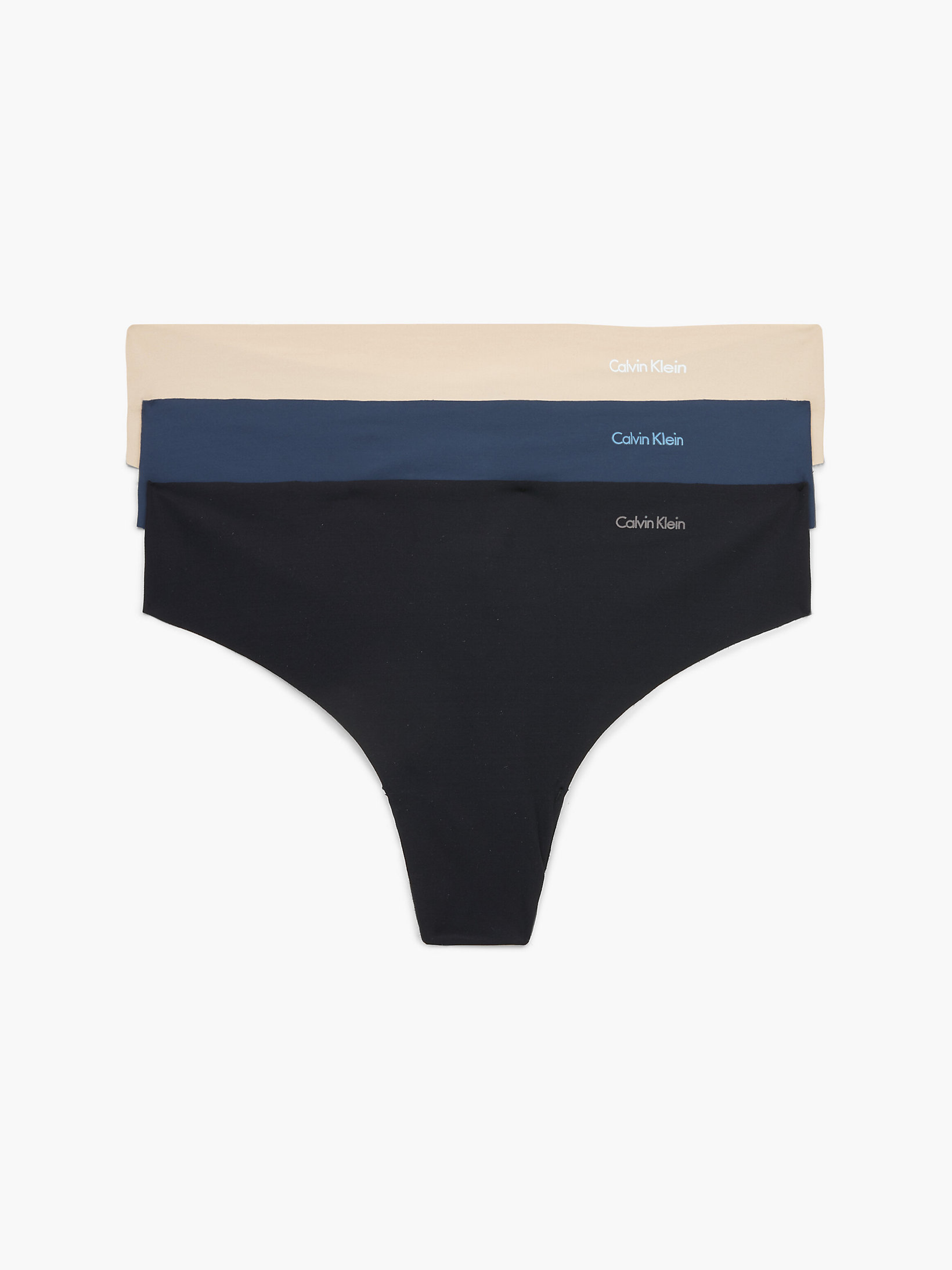B/lc/s 3 Pack Thongs - Invisibles undefined women Calvin Klein