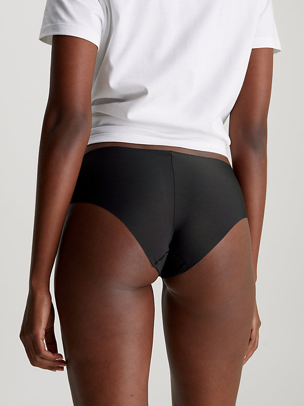 black/black/black 3 pack hipster panties - invisibles for women calvin klein