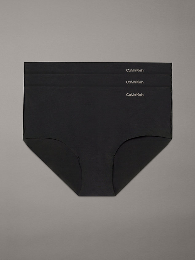 black 3 pack hipster panties - invisibles for women calvin klein