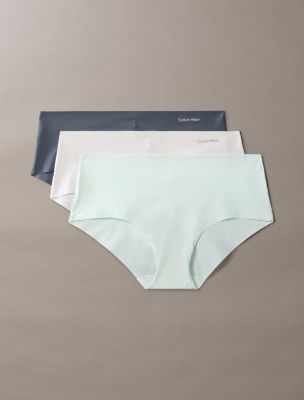 shark/wind chime/moonlight jade 3 pack hipster panties - invisibles for women calvin klein