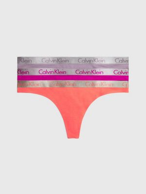 Calvin Klein Underwear THONG 3 PACK - Thong - gray ridge/festival