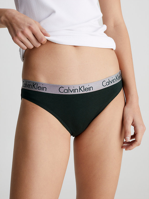 GREY HTHR/BLUE/GREEN 3 Pack Bikini Briefs - Radiant Cotton for women CALVIN KLEIN
