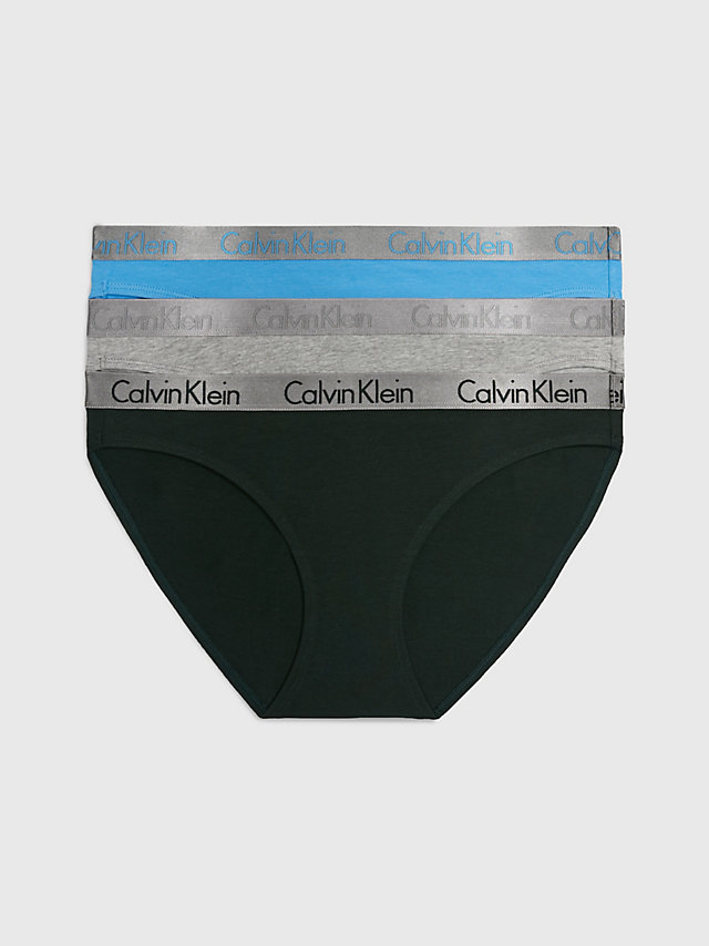 Grey Hthr/blue/green > 3er-Pack Slips - Radiant Cotton > undefined Damen - Calvin Klein