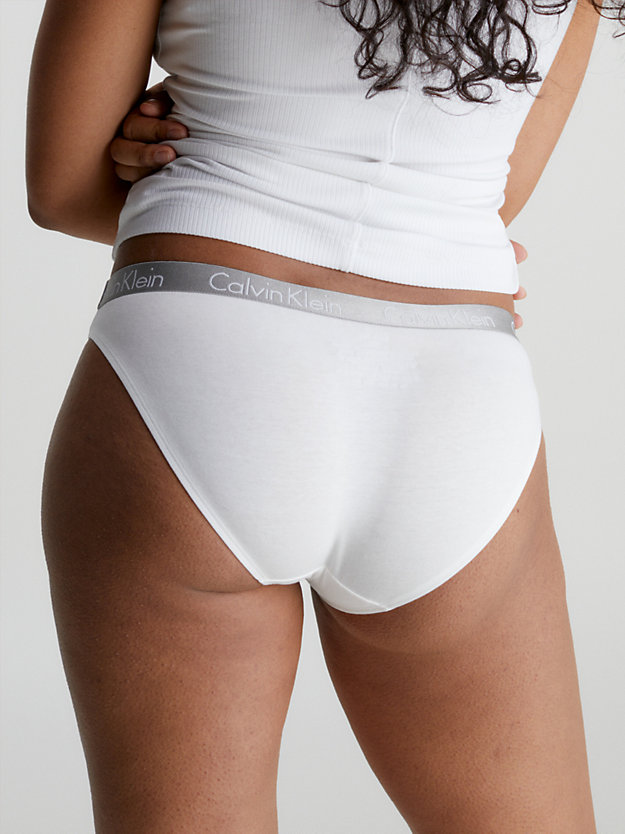 BLACK/WHITE/ORANGE 3 Pack Bikini Briefs - Radiant Cotton for women CALVIN KLEIN