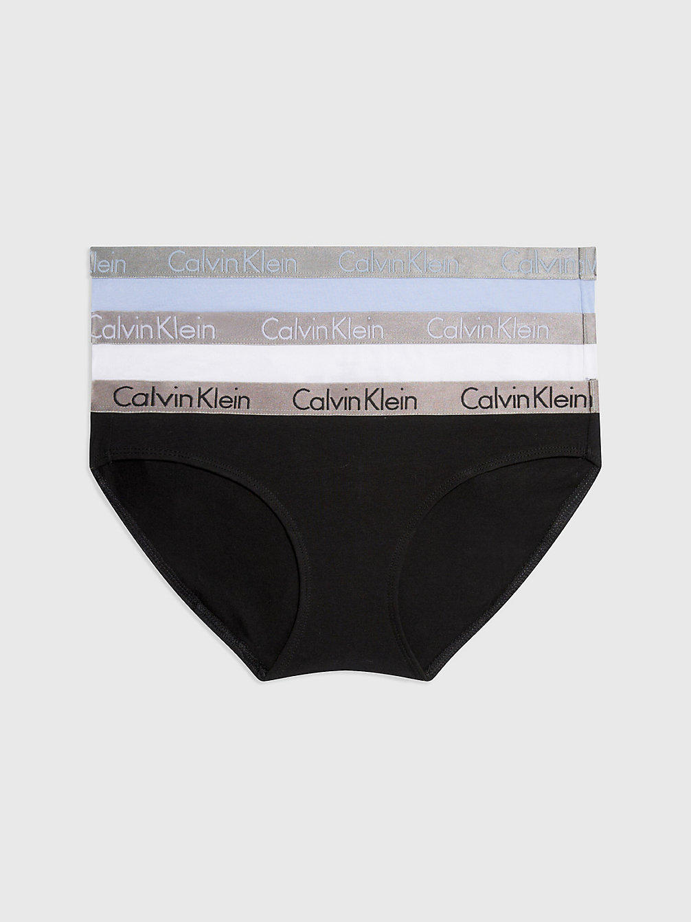 Slip Bikini In Confezione Da 3 - Radiant Cotton > BLACK/WHITE/PREPSTER BLUE > undefined donna > Calvin Klein