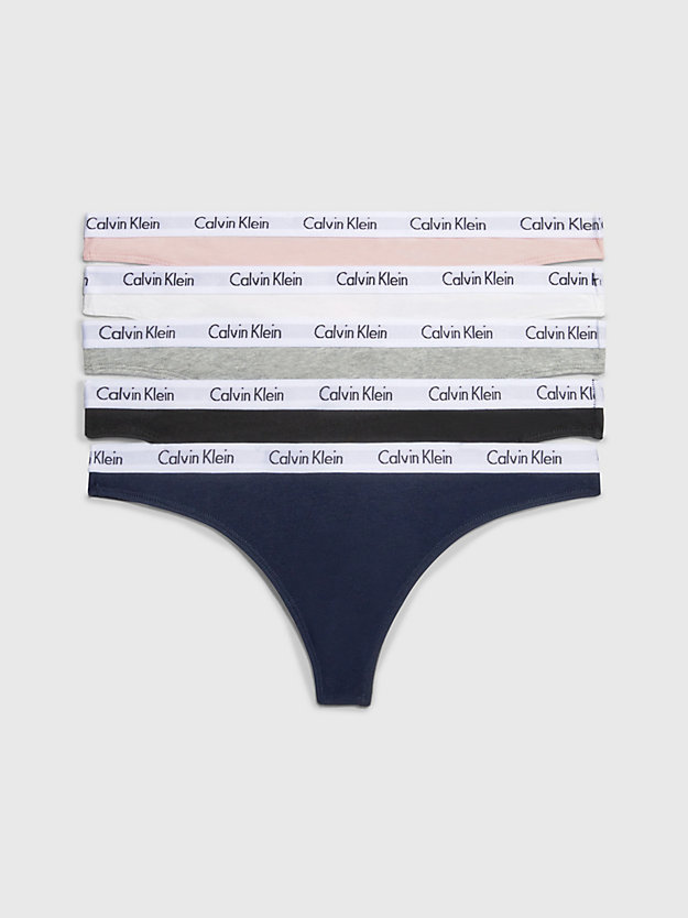 B/W/GH/NT/SL 5 Pack Thongs - Carousel for women CALVIN KLEIN