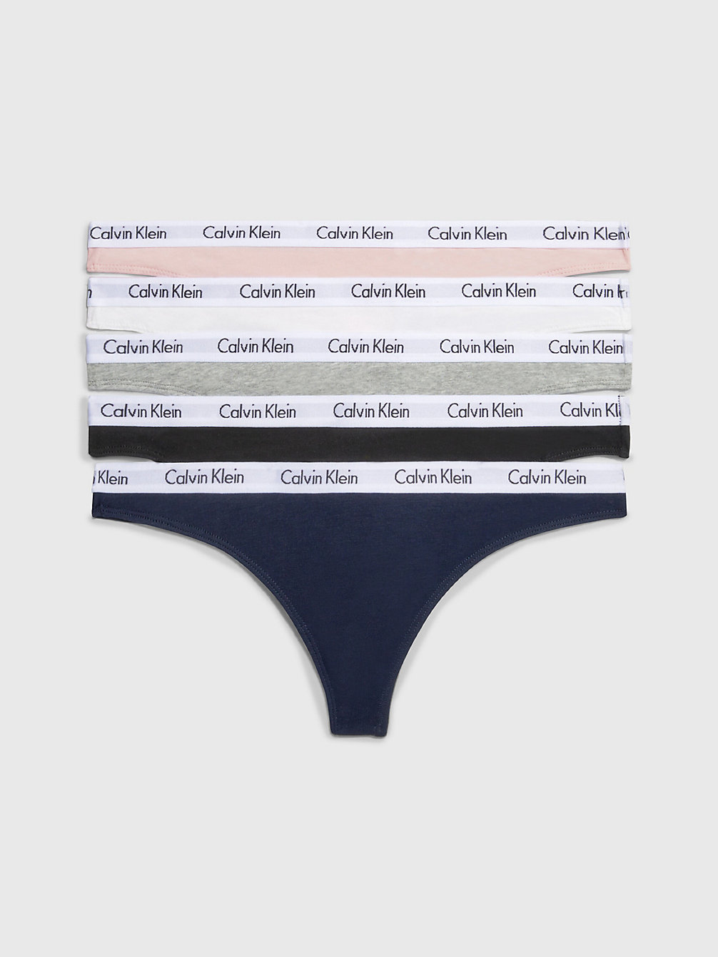 B/W/GH/NT/SL 5 Pack Thongs - Carousel undefined women Calvin Klein