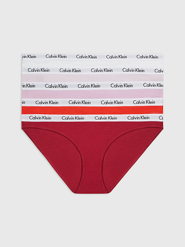 confezione da 5 slip bikini - carousel multi da donne calvin klein