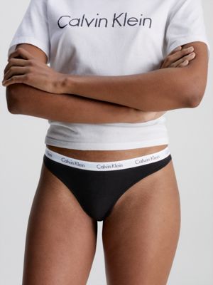 Calvin Klein Carousel Thong, 3-Pack, Gingerbread, Black & Tawny Port, XS-L  - Briefs