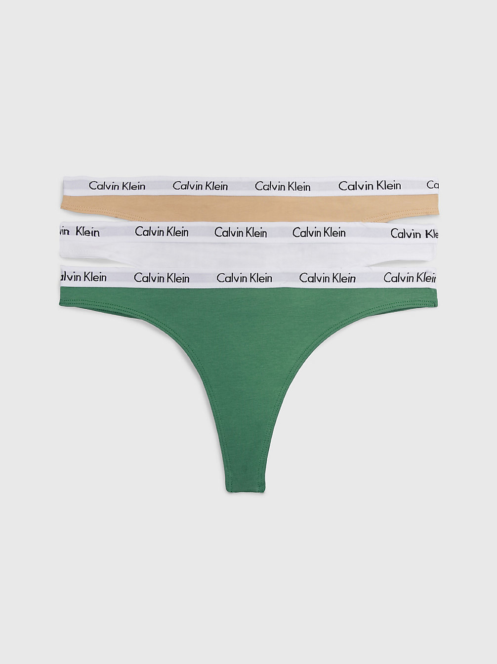 Pack De 3 Tangas - Carousel > FOLIAGE/WHITE/TRENCH > undefined mujer > Calvin Klein