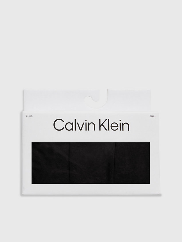 black 3 pack bikini briefs - carousel for women calvin klein