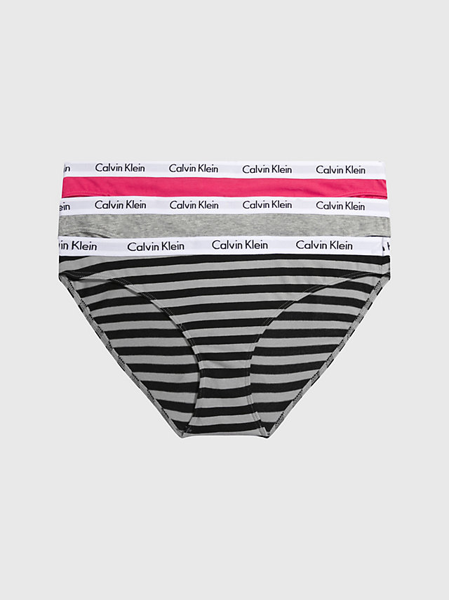 Lot De 3 Culottes - Carousel > Pink/grey/rainer Stripe_silver > undefined femmes > Calvin Klein