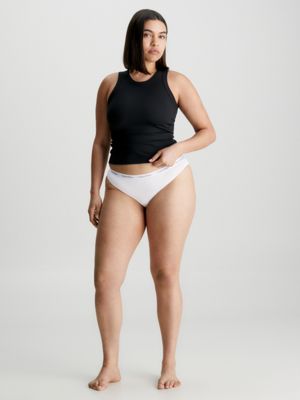foliage/white/trench 3 pack bikini briefs - carousel for women calvin klein