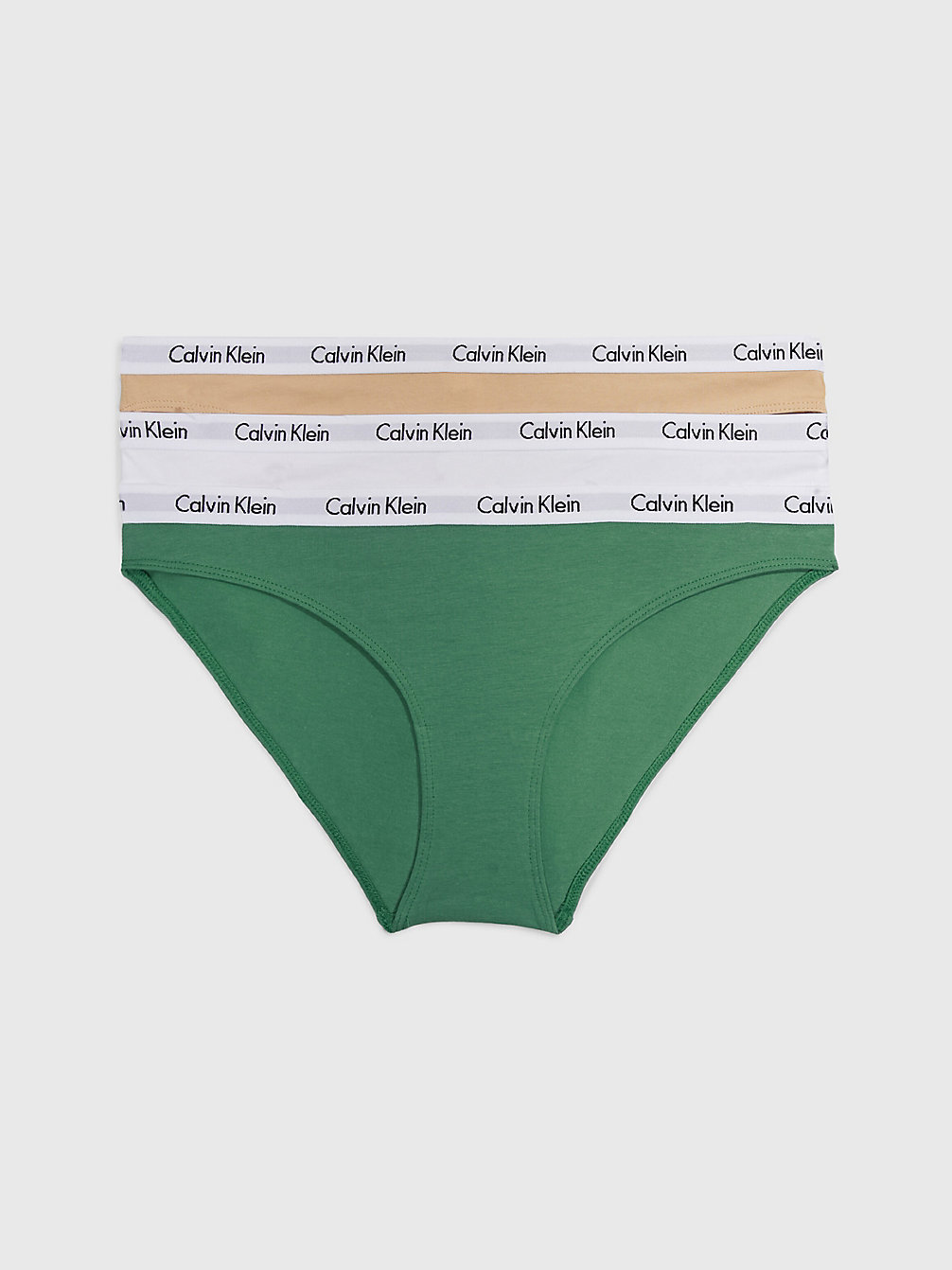 FOLIAGE/WHITE/TRENCH 3-Pack Bikini Slips - Carousel undefined dames Calvin Klein