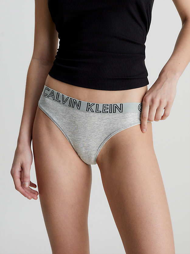 grey heather bikini brief - ultimate for women calvin klein