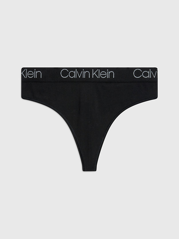 BLACK High Waisted Thong - Body for women CALVIN KLEIN