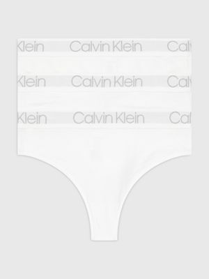 3 Pack High Waisted Thongs Body Calvin Klein 000QD3757E100