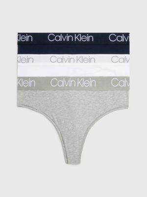 Calvin Klein Modern Cotton Bralette & Thong Gift Set, Black With Silver  Waistband