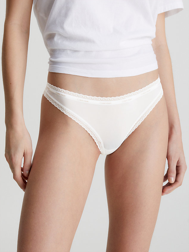 white thong - bottoms up for women calvin klein