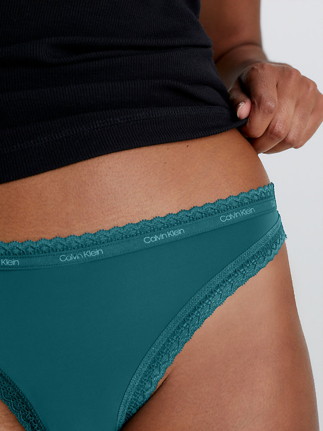 green thong - bottoms up for women calvin klein