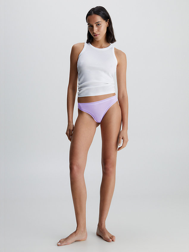 purple thong - bottoms up for women calvin klein