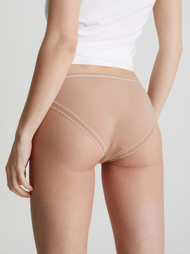 beige bikini briefs - bottoms up for women calvin klein