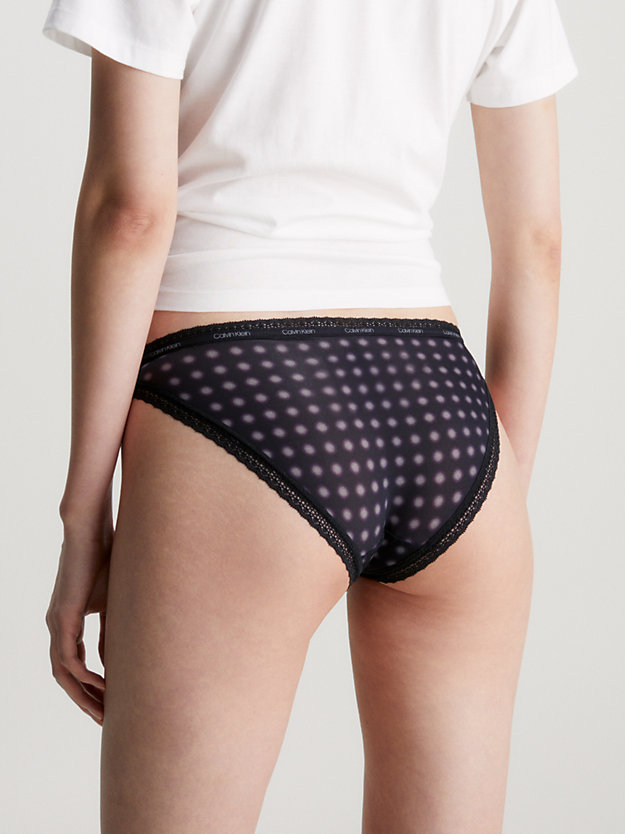 blur dots black bikini briefs - bottoms up for women calvin klein