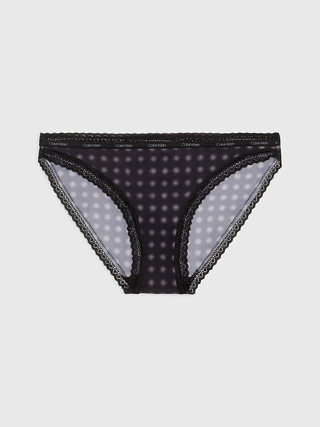 blur dots black bikini briefs - bottoms up for women calvin klein