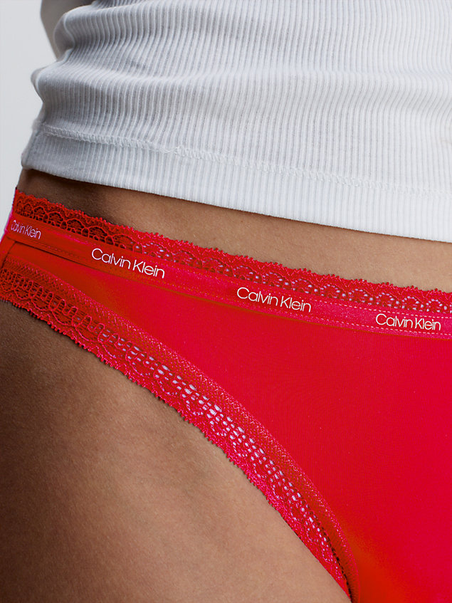 red bikini briefs - bottoms up for women calvin klein