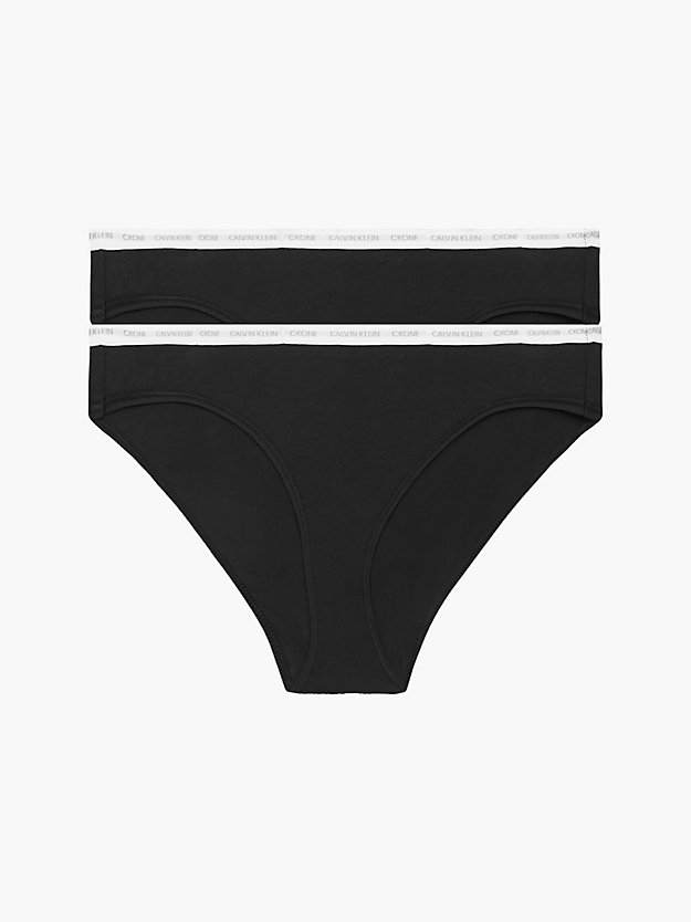 BLACK/BLACK 2 Pack Bikini Briefs - CK One for women CALVIN KLEIN