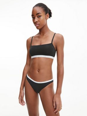 BLACK/ SCANNED WRONG_WINTER LINEN 2 Pack Bikini Briefs - CK One for women CALVIN KLEIN