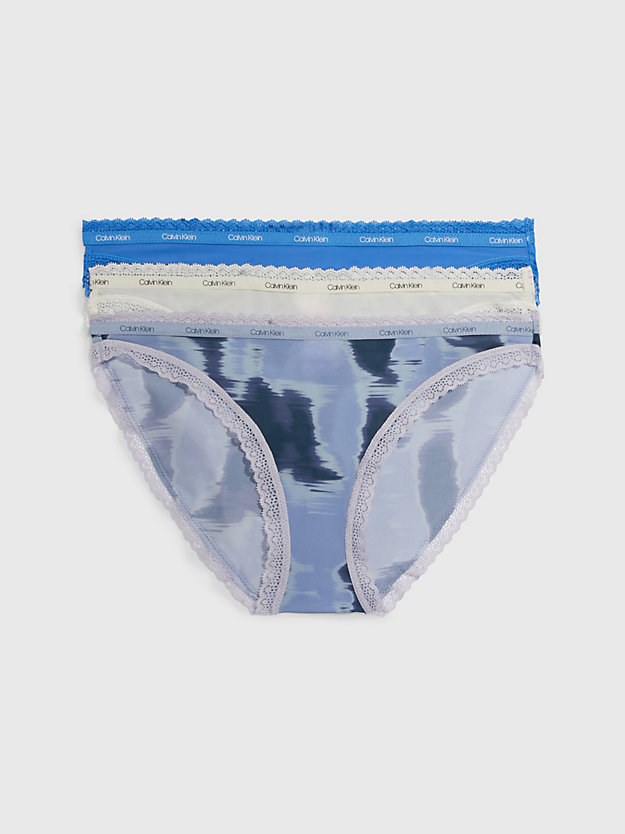 dstreak/pblue/sbirch 3 pack bikini briefs - bottoms up for women calvin klein