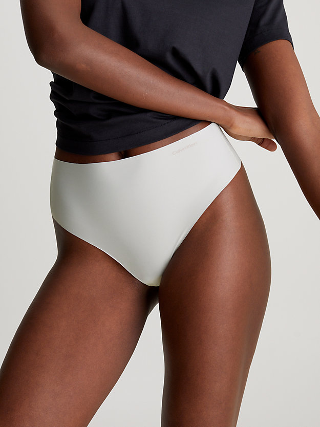 ivory high waisted thong - invisibles for women calvin klein