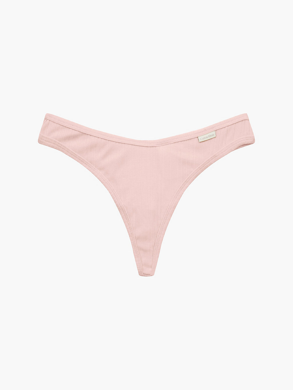 BARELY PINK Thong - Pure Ribbed undefined women Calvin Klein
