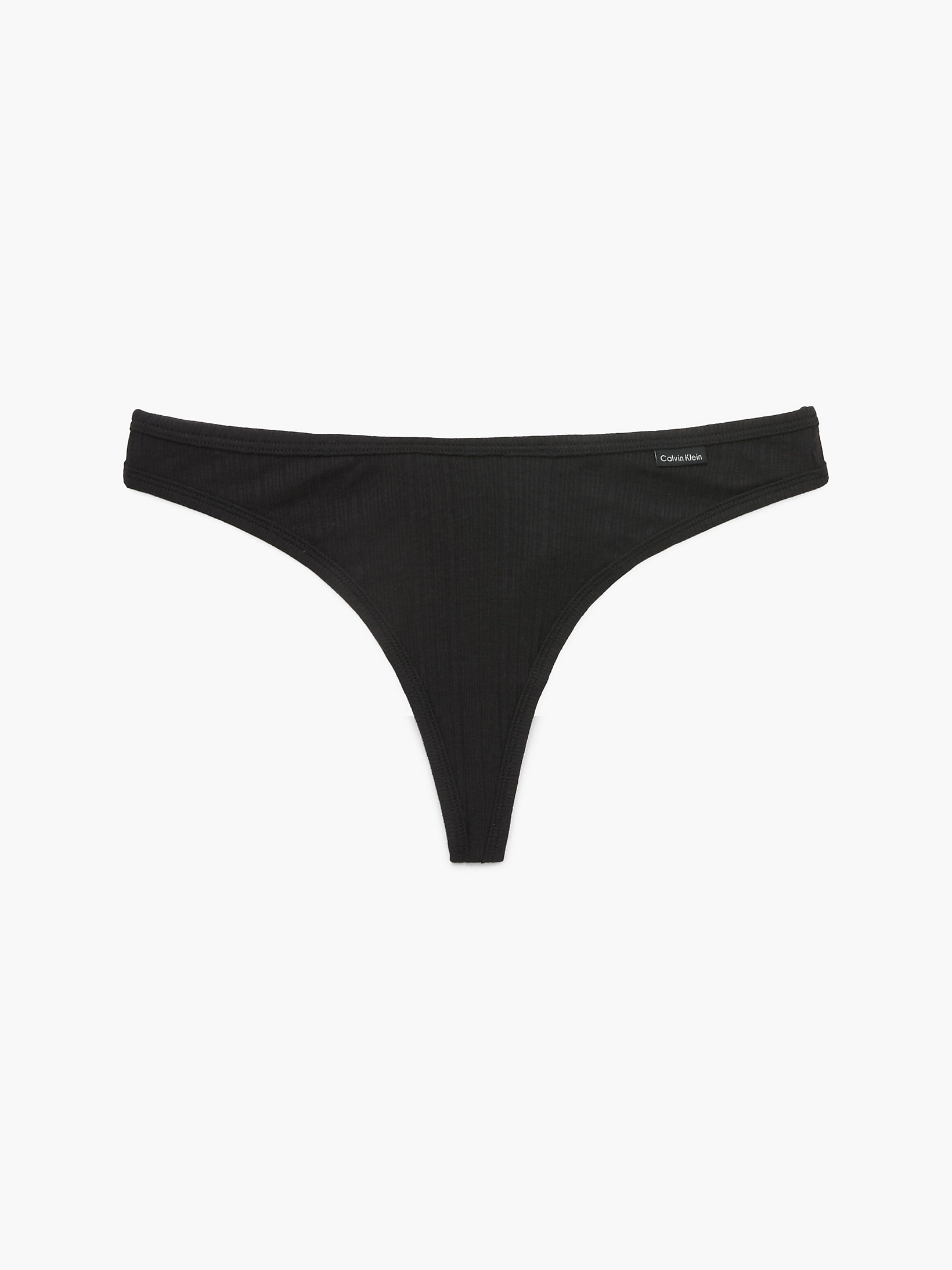 Black Thong - Pure Ribbed undefined women Calvin Klein