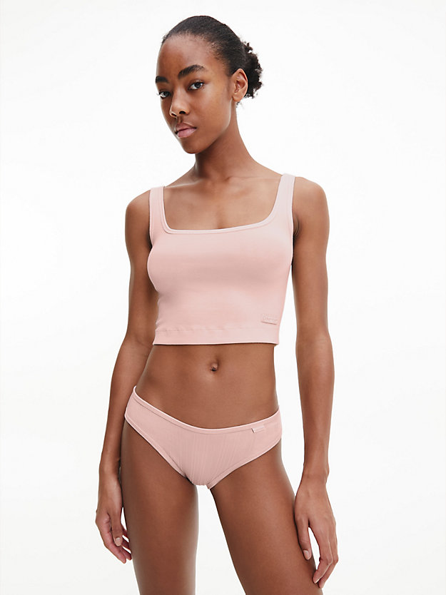 BARELY PINK Bikini Briefs - Pure Ribbed for women CALVIN KLEIN