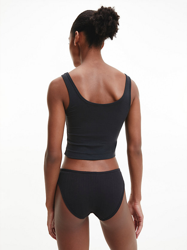 BLACK Bikini Briefs - Pure Ribbed for women CALVIN KLEIN