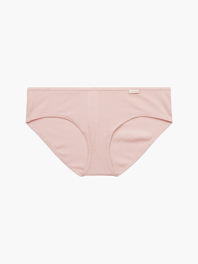 pink majtki hipster - pure ribbed dla kobiety - calvin klein