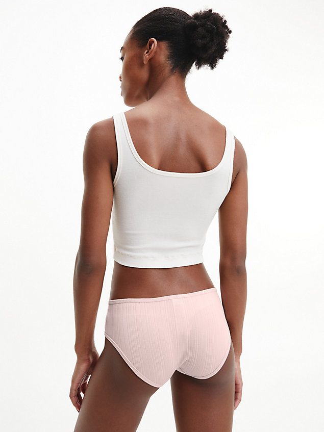 shorty - pure ribbed pink pour femmes calvin klein