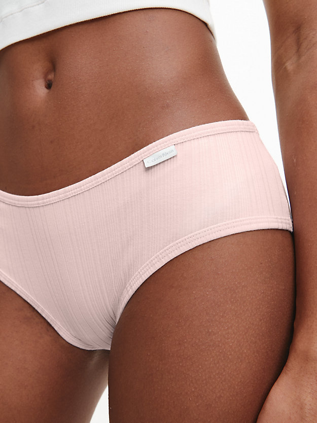 barely pink hipster panty - pure ribbed for women calvin klein