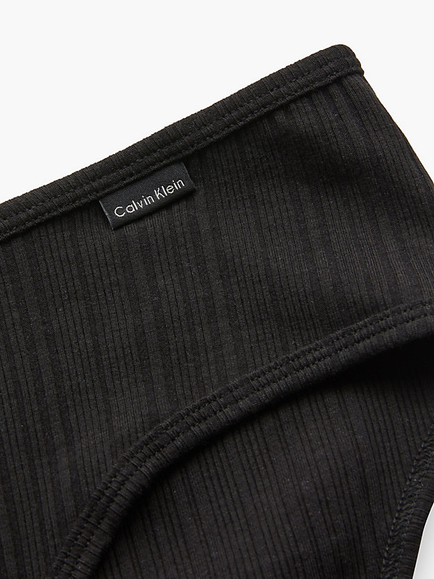 black hipster panty - pure ribbed for women calvin klein
